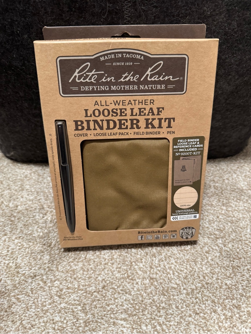 All-Weather Loose Leaf Binder Kit - Olive